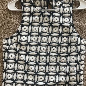 Express Black and White Crochet Top